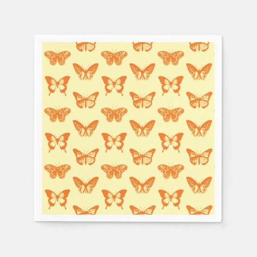 Schmetterlingskizze, gelb und orange serviette (Vorderseite)