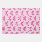 Schmetterlingskizze, hellrosa und fuchsia geschirrtuch (Horizontal)