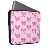 Schmetterlingskizze, hellrosa und fuchsia laptopschutzhülle (Vorne Rechts)