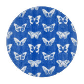 Schmetterlingskizze, Kobaltblau und weiß Schneidebrett (Vorderseite)