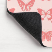 Schmetterlingskizze, Korallenrosa Mousepad (Ecke)