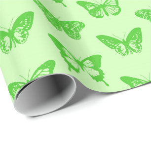 Schmetterlingskizze, Limettengrün Geschenkpapier