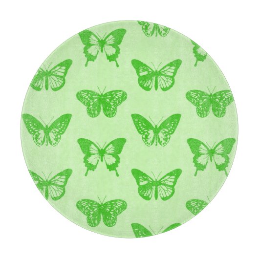 Schmetterlingskizze, Limettengrün Schneidebrett (Vorderseite)