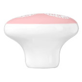 Schmetterlingskizze, Muschel pink und weiß Keramikknauf (Seitenansicht)