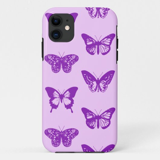 Schmetterlingskizze, Orchideenrosa und Violett Case-Mate iPhone Hülle (Rückseite)