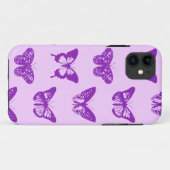 Schmetterlingskizze, Orchideenrosa und Violett Case-Mate iPhone Hülle (Rückseite (Horizontal))