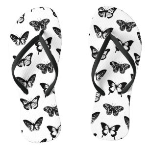Schmetterlingskizze, schwarz-weiß badesandalen