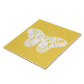 Schmetterlingskizze, Senfgold und weiß Fliese (Seite)