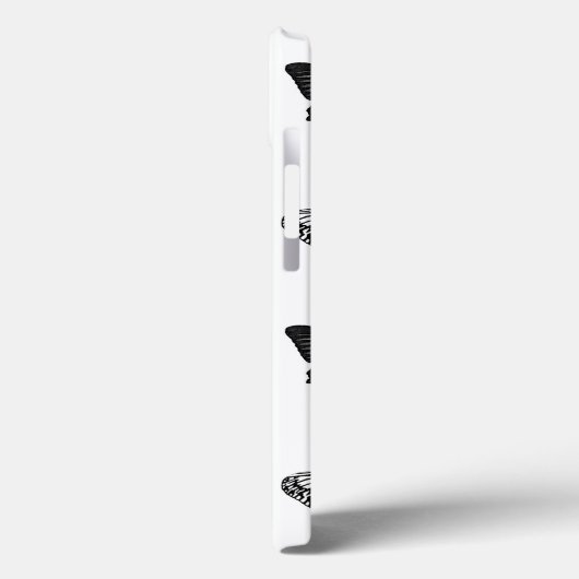 Schmetterlingskizze, weiß und schwarz Case-Mate iPhone hülle (Rückseite / Links)