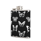 Schmetterlingskizze, weiß und schwarz flachmann (Links)