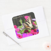 Schmetterlingskleber Quadratischer Aufkleber (Umschlag)