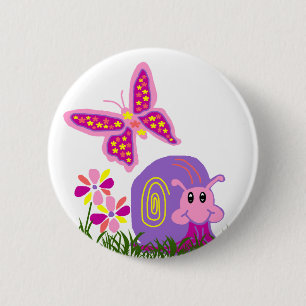 Schmetterlingsknopf der Schnecke-n Button
