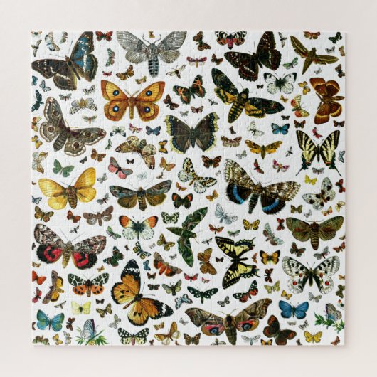 Schmetterlingskollage - unzählige Schmetterlinge & Puzzle (Vertikal)