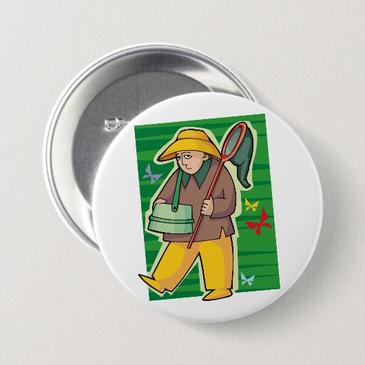 Schmetterlingskollektor Button (Vorne & Hinten)