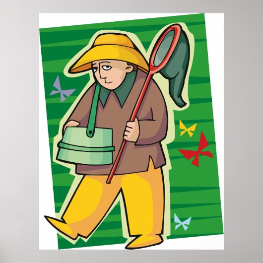 Schmetterlingskollektor Poster (Vorne)