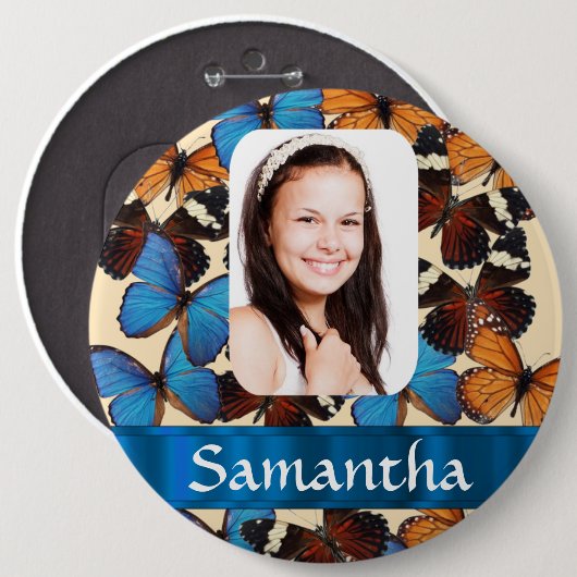 Schmetterlingskollontrollvorlage Button (Vorne & Hinten)