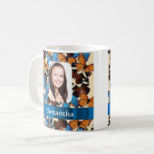 Schmetterlingskollontrollvorlage Kaffeetasse (Vorderseite Links)