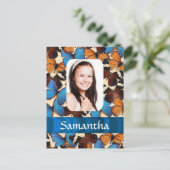 Schmetterlingskollontrollvorlage Postkarte (Stehend Vorderseite)