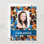 Schmetterlingskollontrollvorlage Postkarte (Vorne/Hinten)