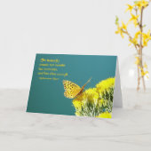 Schmetterlingskostenvoranschlag Karte (Gelbe Blume)