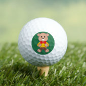 Schmetterlingskrawatten-Teddybär auf Grün Golfball (Insitu T-Shirt)