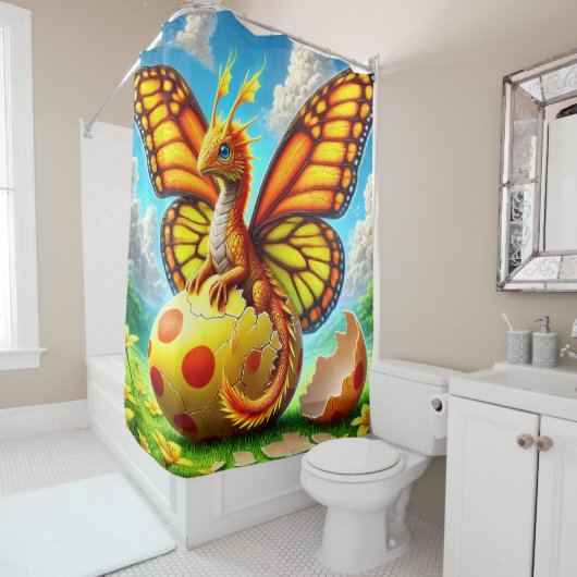 Schmetterlingskreatur Duschvorhang (Beispiel)