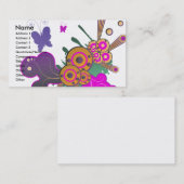 Schmetterlingskreuzvektor abstrakt visitenkarte (Vorne/Hinten)