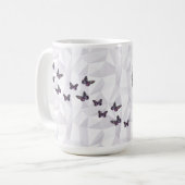 Schmetterlingskronen-Serenitätskunst Kaffeetasse (Vorderseite Links)
