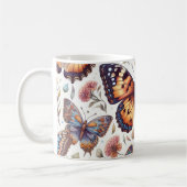 Schmetterlingskunst-Blume Kaffeetasse (Links)