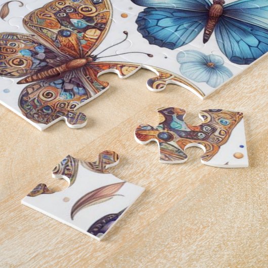 Schmetterlingskunst-Blume Puzzle (Seite)