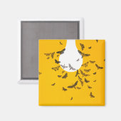 Schmetterlingskunst Gestockt Vintage Fotos Monarch Magnet (Vorderseite/Rückseite)