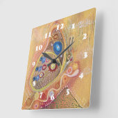 Schmetterlingskunst Malkspitze Wand-Uhr Quadratische Wanduhr (Winkel)