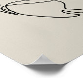 Schmetterlingskunst Pastellfarben Minimalistische Poster (Ecke)