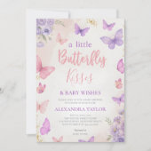 Schmetterlingsküsse Wünsche elegante klassige stil Einladung (Vorderseite)