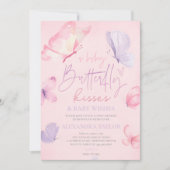 Schmetterlingsküsse Wünsche elegante klassige stil Einladung (Vorderseite)