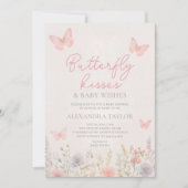 Schmetterlingsküsse Wünsche elegante klassische st Einladung (Vorderseite)