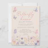 Schmetterlingsküsse Wünsche Frühling Sommer Herbst Einladung (Vorderseite)
