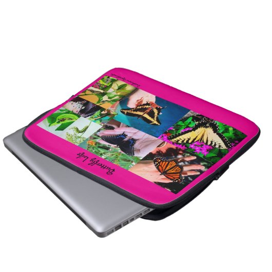 Schmetterlingsleben Laptopschutzhülle (Vorne Knopf)