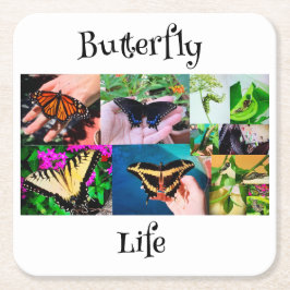 Schmetterlingsleben Rechteckiger Pappuntersetzer