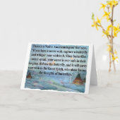 Schmetterlingslegende Karte (Gelbe Blume)