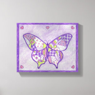 Schmetterlingsleinwand-Kunststoffdruck Leinwanddruck