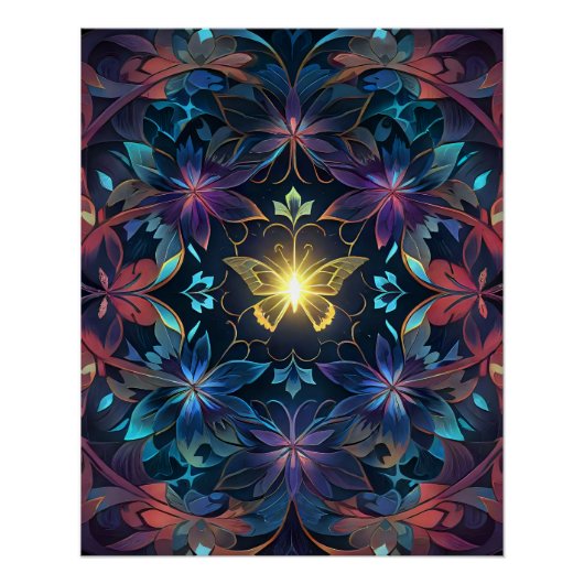 Schmetterlingsleuchte Poster (Vorderseite)