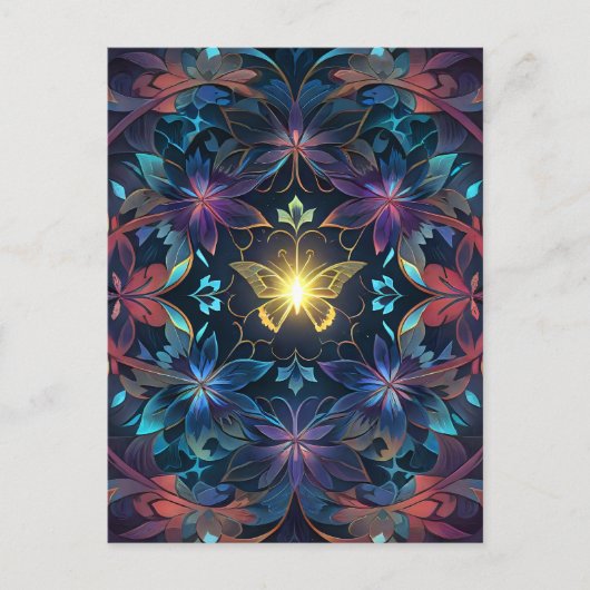 Schmetterlingsleuchte Postkarte (Vorderseite)