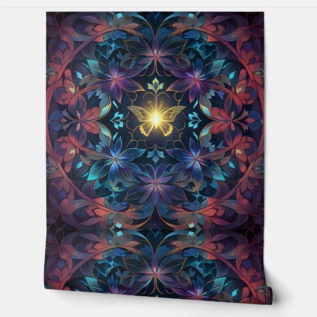 Schmetterlingsleuchte Tapete (Abrollen)