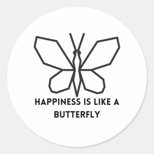 Schmetterlingsliebhaber: Glück ist wie ein Schmett Runder Aufkleber (Vorderseite)