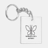 Schmetterlingsliebhaber: Glück ist wie ein Schmett Schlüsselanhänger (Vorderseite links)