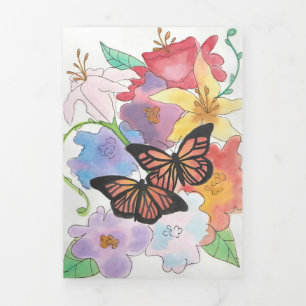 Schmetterlingsliebhaber Schmetterlinge im Garten Dreifach Gefaltete Karte