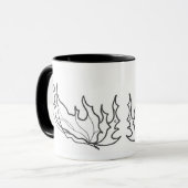 Schmetterlingslinie, die Kaffee-Tasse zeichnet Tasse (Vorderseite Links)