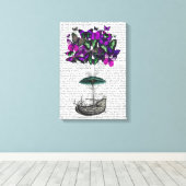 Schmetterlingsluftschiff 2 Lila und grün Leinwanddruck (Insitu (Holzboden))