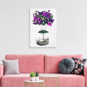 Schmetterlingsluftschiff 2 Lila und grün Leinwanddruck (Insitu (Wohnzimmer))